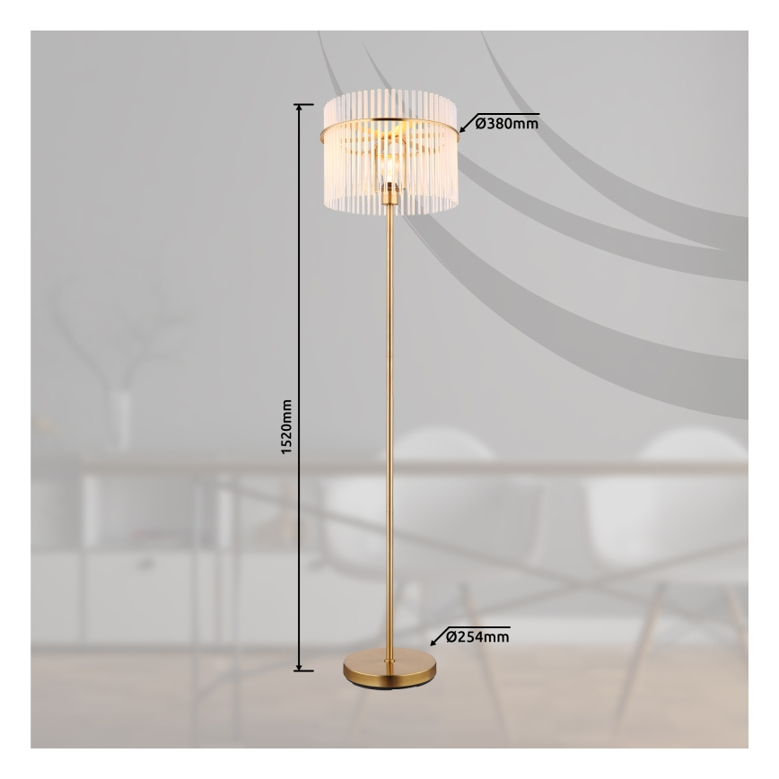 Globo - Stojací lampa 1xE27/60W/230V zlatá