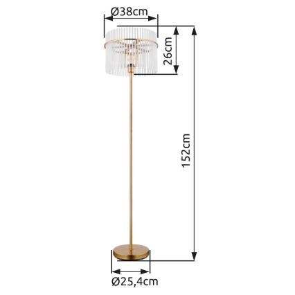 Globo - Stojací lampa 1xE27/60W/230V zlatá