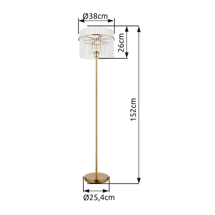 Globo - Stojací lampa 1xE27/60W/230V zlatá