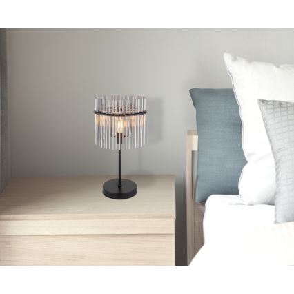 Globo - Stolní lampa 1xE27/60W/230V pr. 30 cm černá