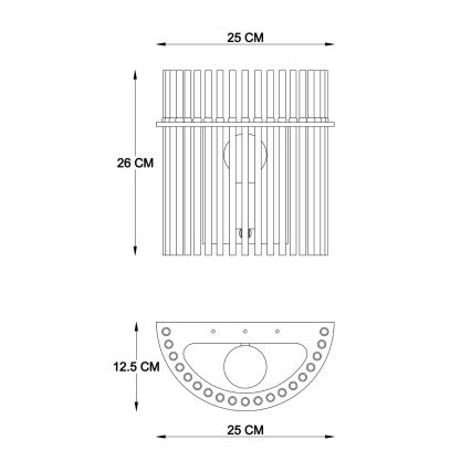 Globo - Nástěnné svítidlo 1xE27/60W/230V černá