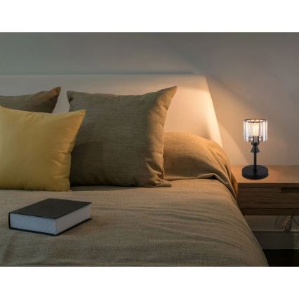 Globo - Stolní lampa 1xE27/60W/230V pr. 15 cm černá