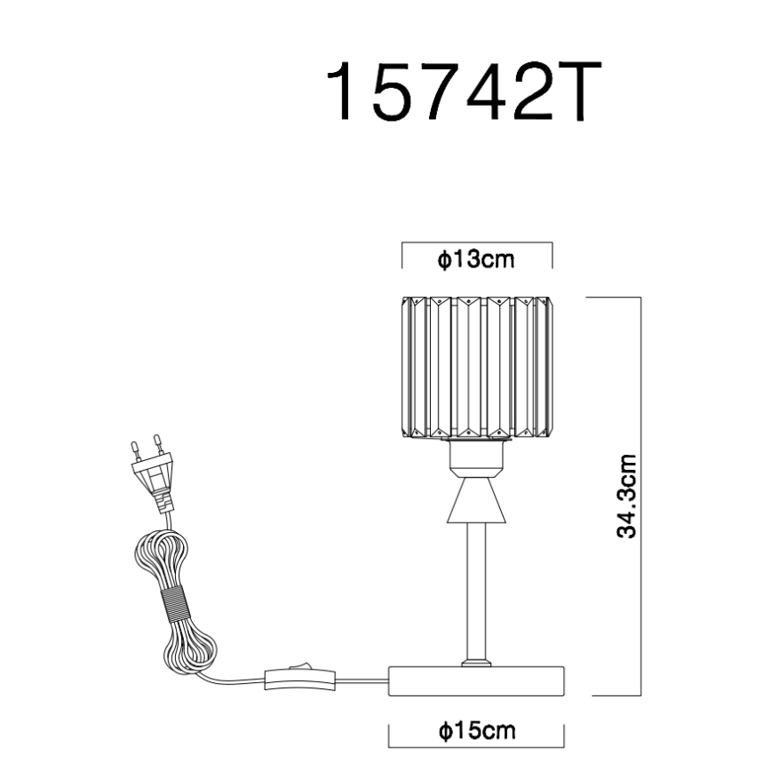 Globo - Stolní lampa 1xE27/60W/230V pr. 15 cm černá