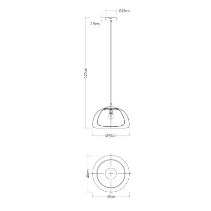 Globo - Lustr na lanku 1xE27/60W/230V