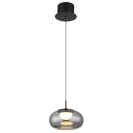 Globo - LED Lustr na lanku LED/6W/230V černá