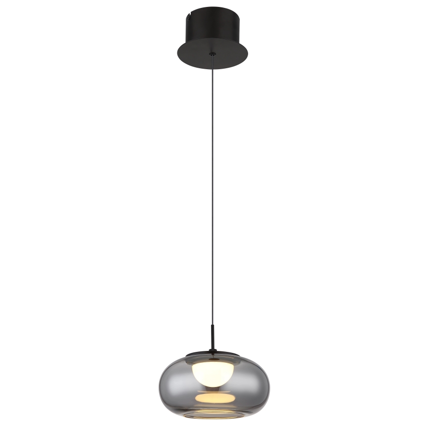 Globo - LED Lustr na lanku LED/6W/230V černá