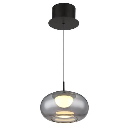 Globo - LED Lustr na lanku LED/6W/230V černá