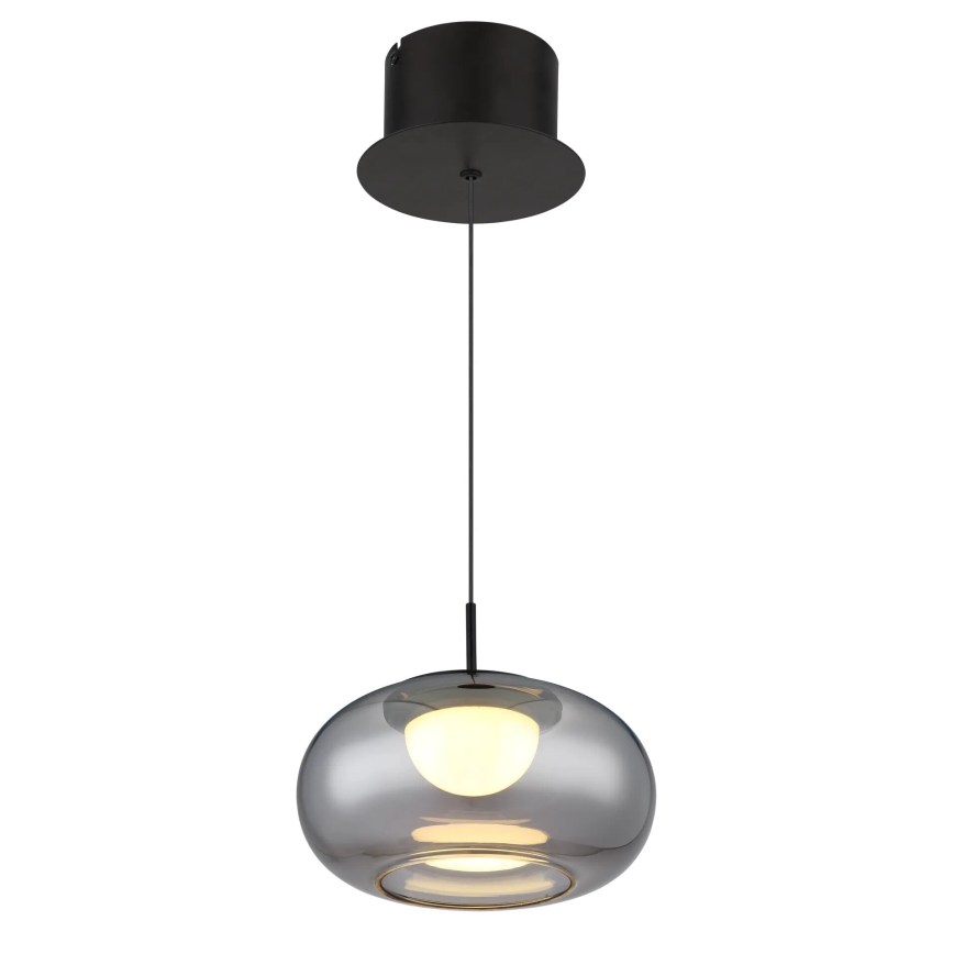 Globo - LED Lustr na lanku LED/6W/230V černá