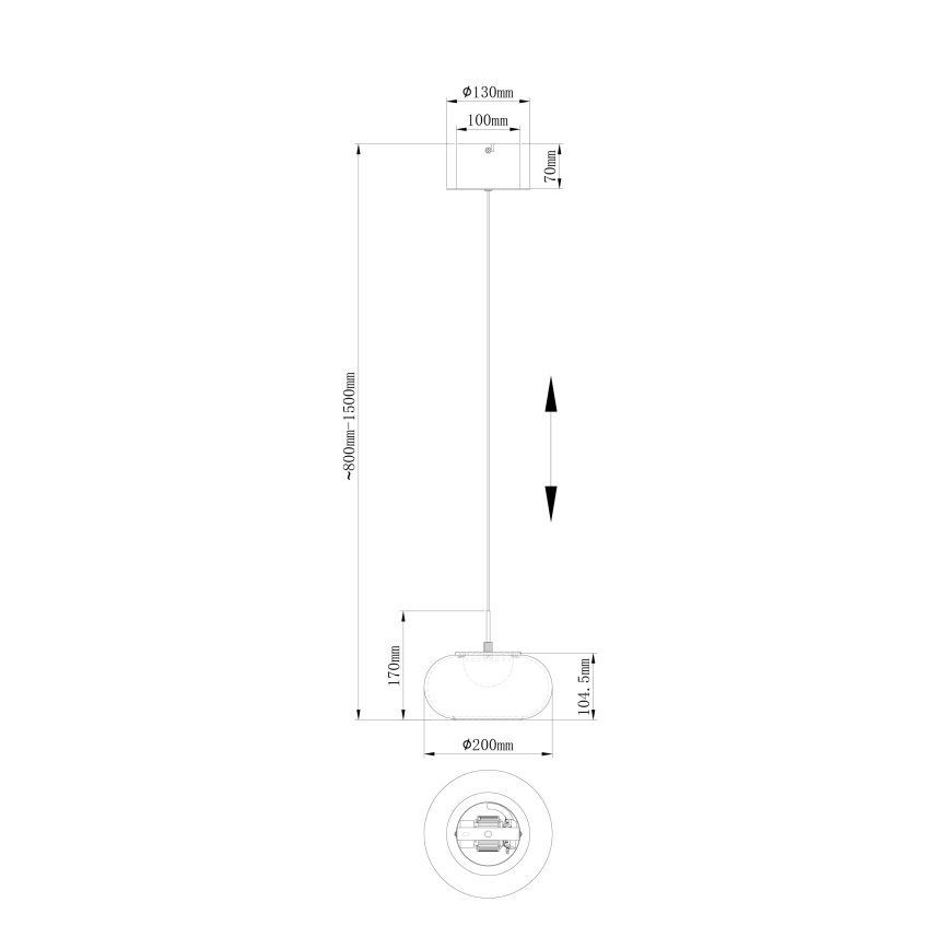 Globo - LED Lustr na lanku LED/6W/230V bílá