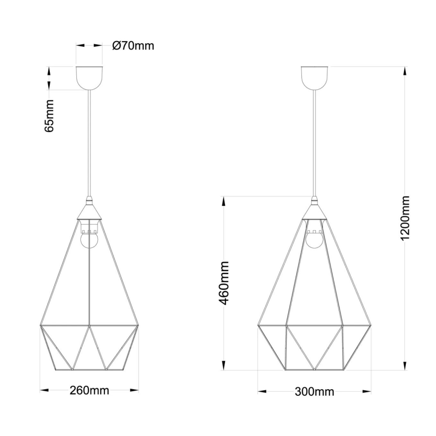 Globo - Lustr na lanku 1xE27/60W/230V pr. 30 cm
