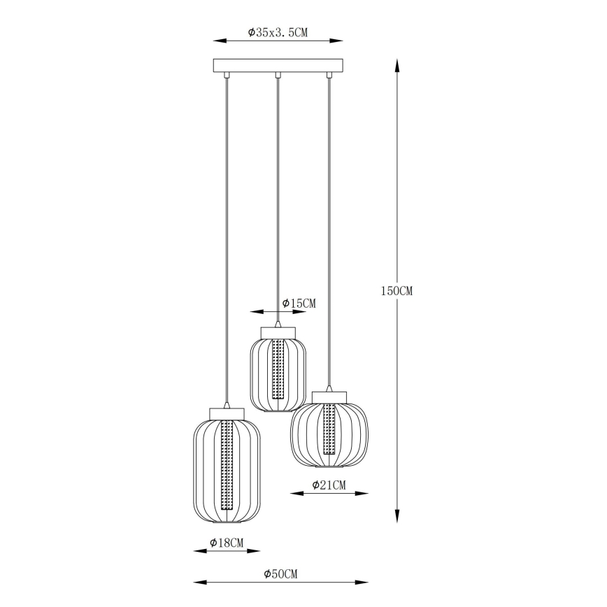 Globo - LED Lustr na lanku LED/23W/230V