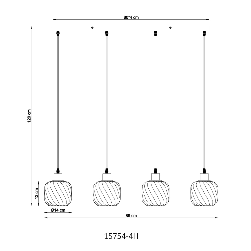 Globo - Lustr na lanku 4xE27/25W/230V