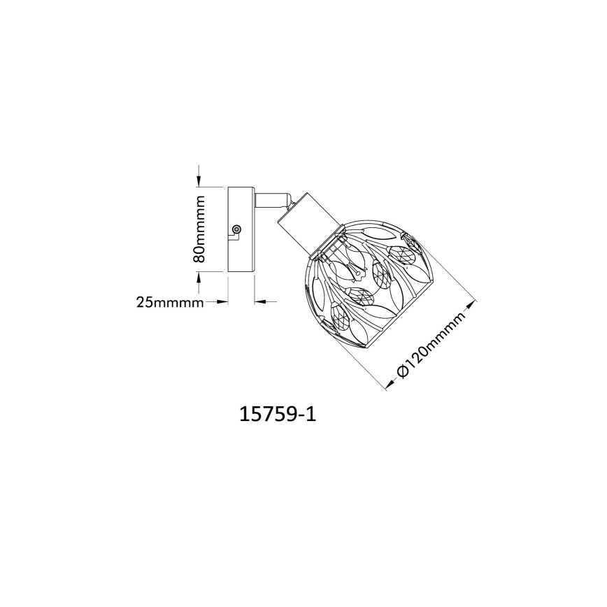 Globo - Nástěnné bodové svítidlo 1xE14/25W/230V