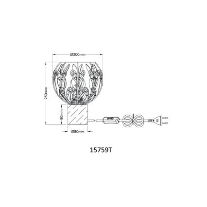 Globo - Stolní lampa 1xE27/40W/230V