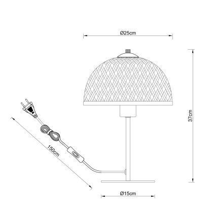 Globo - Stolní lampa 1xE27/15W/230V bambus