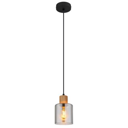 Globo - Lustr na lanku 1xE27/25W/230V černá pr. 12 cm