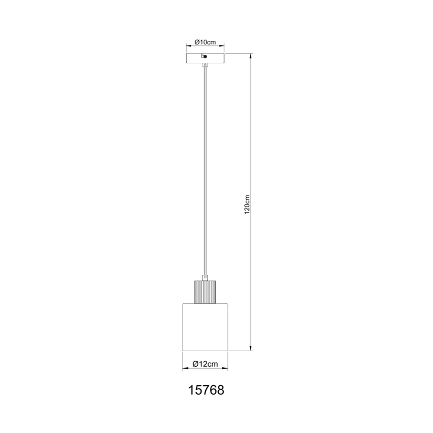 Globo - Lustr na lanku 1xE27/25W/230V černá pr. 12 cm