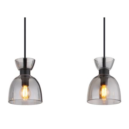 Globo - Lustr na lanku 3xE14/40W/230V černá/kouřová
