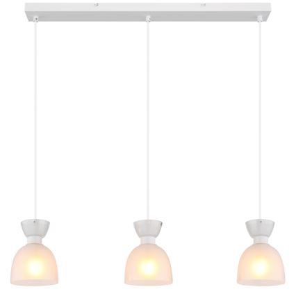 Globo - Lustr na lanku 3xE14/40W/230V bílá