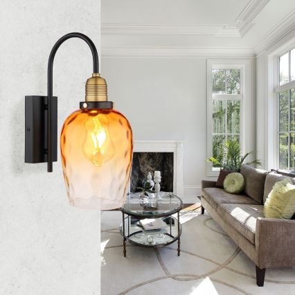 Globo - Nástěnná lampa 1xE27/60W/230V oranžová