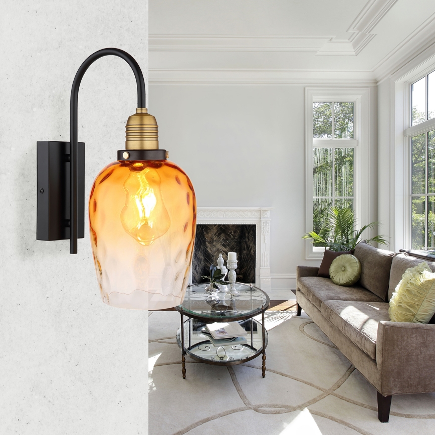Globo - Nástěnná lampa 1xE27/60W/230V oranžová