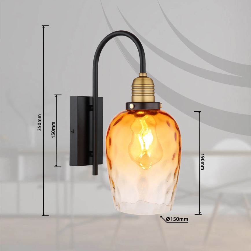 Globo - Nástěnná lampa 1xE27/60W/230V oranžová