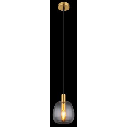 Globo - Lustr na lanku 1xE14/40W/230V pr. 16 cm mosaz
