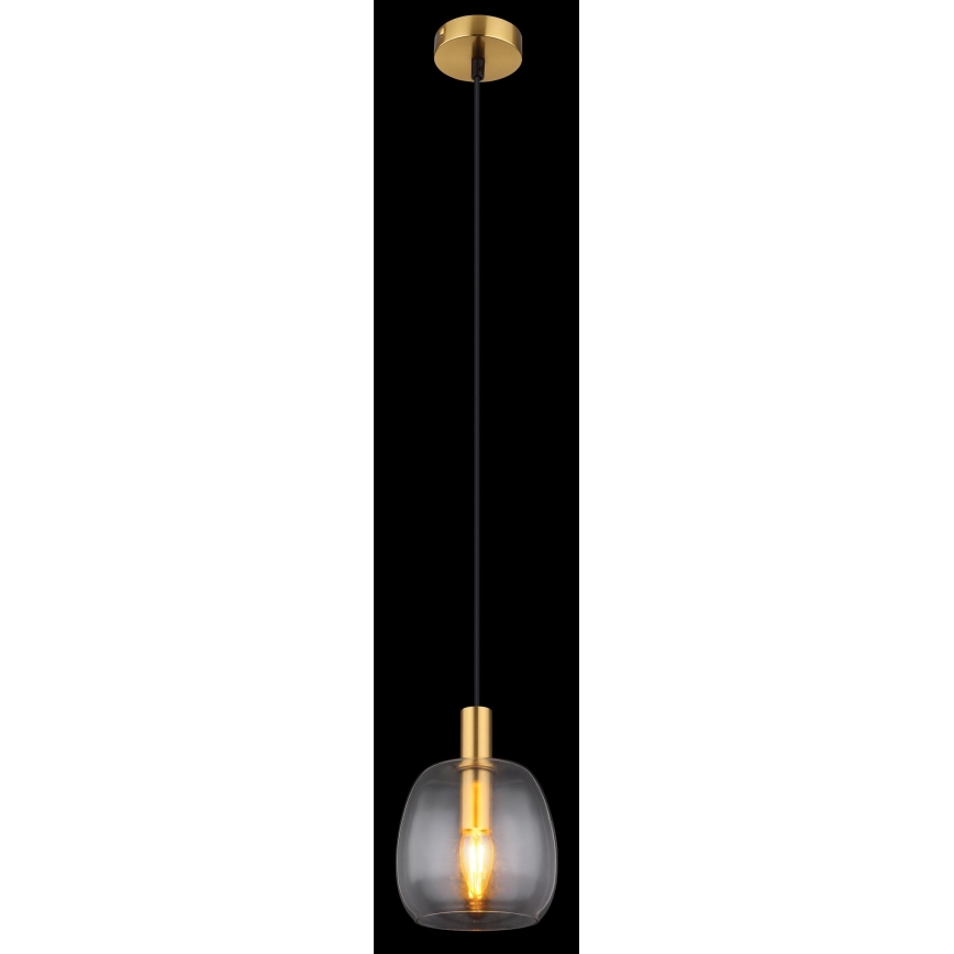 Globo - Lustr na lanku 1xE14/40W/230V pr. 16 cm mosaz