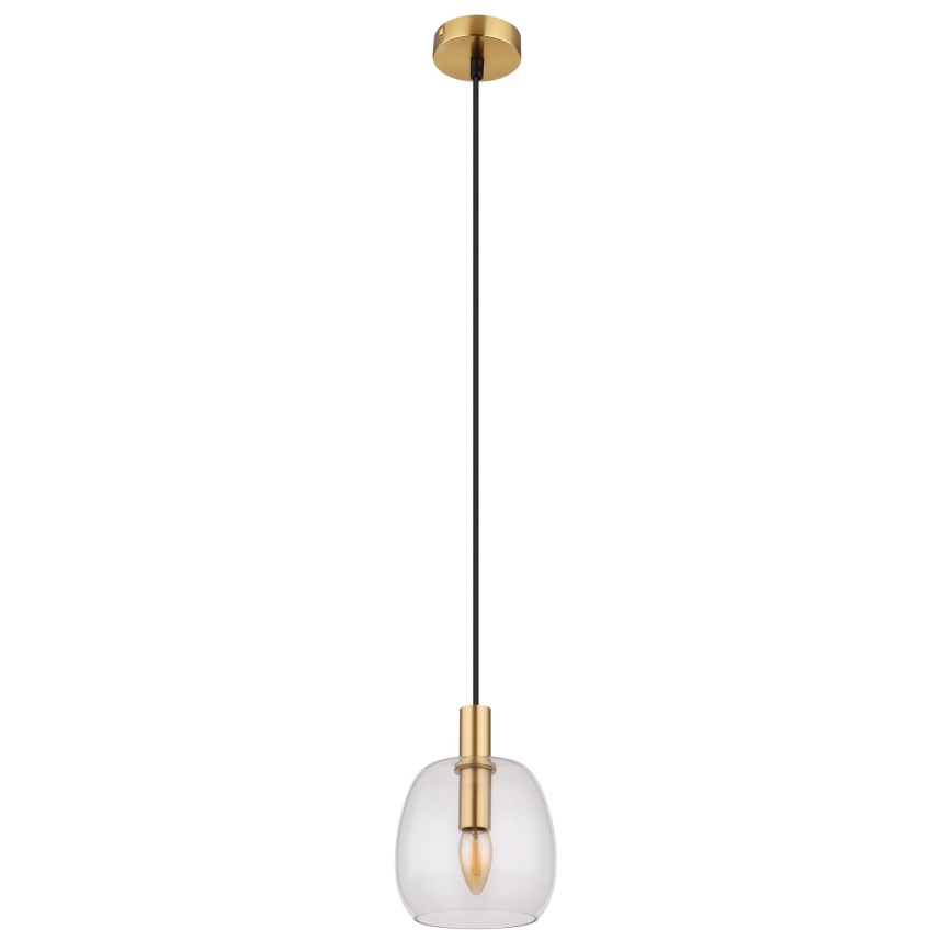 Globo - Lustr na lanku 1xE14/40W/230V pr. 16 cm mosaz