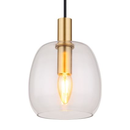 Globo - Lustr na lanku 1xE14/40W/230V pr. 16 cm mosaz