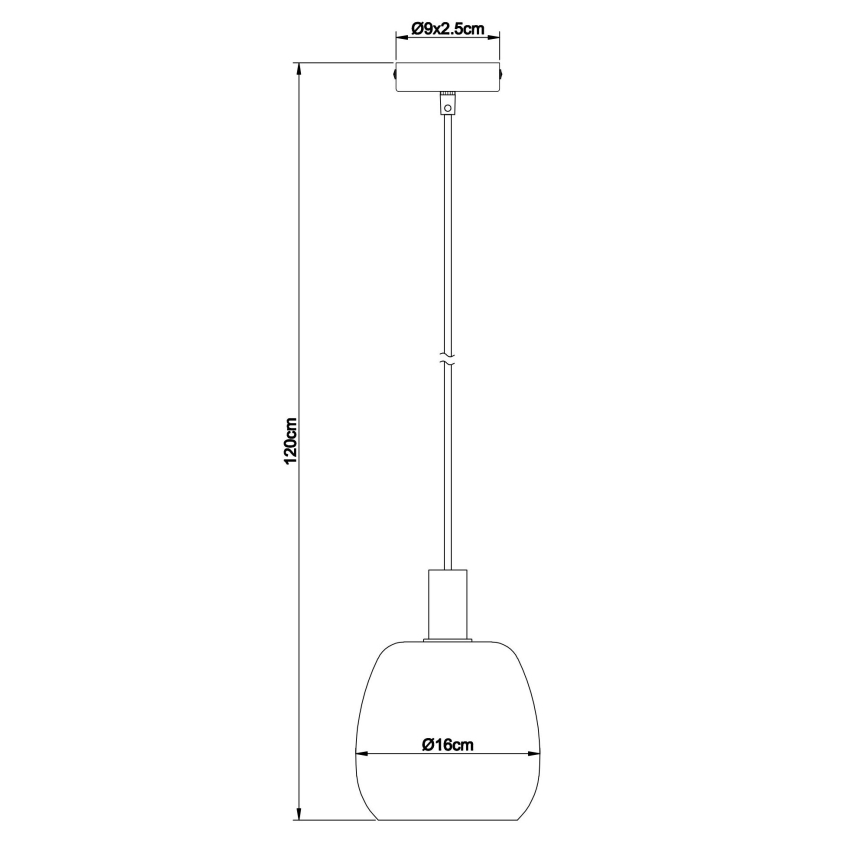 Globo - Lustr na lanku 1xE14/40W/230V pr. 16 cm mosaz