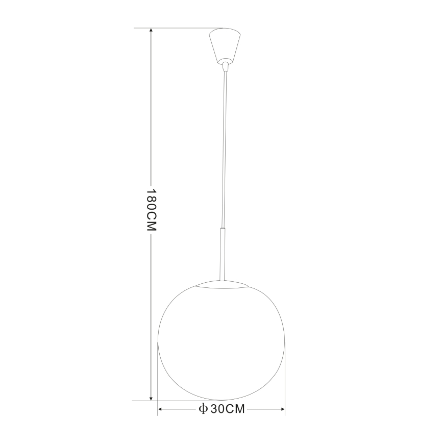 Globo - Lustr na lanku 1xE27/60W/230V pr. 30 cm