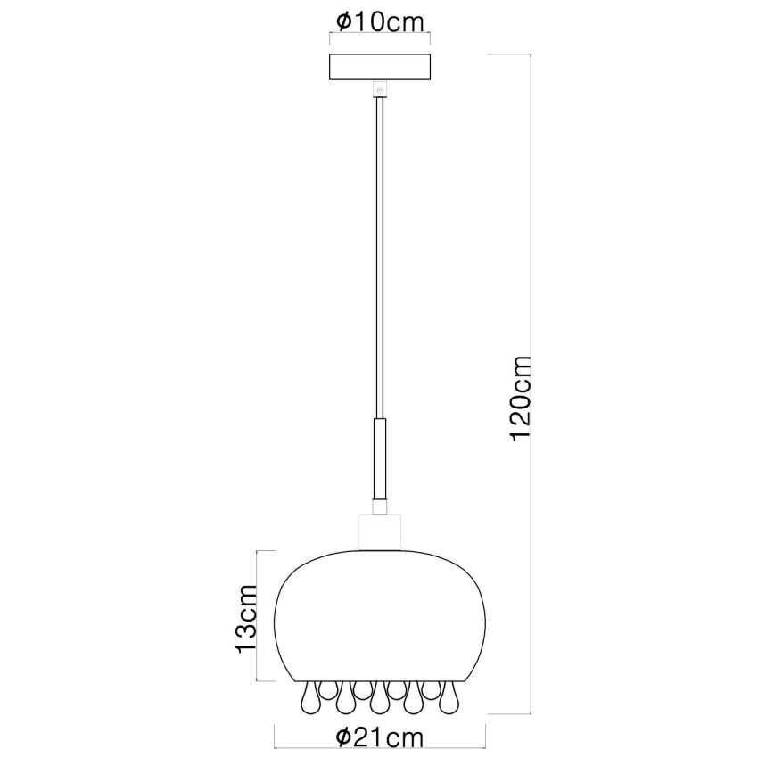 Globo - Lustr na lanku 1xE27/9W/230V pr. 21 cm černá