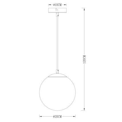 Globo - Lustr na lanku 1xE27/40W/230V pr. 20 cm