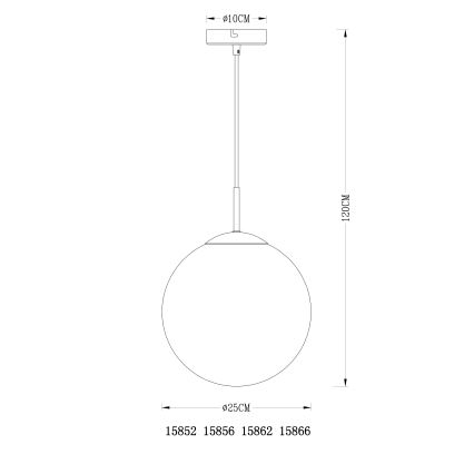 Globo - Lustr na lanku 1xE27/40W/230V pr. 25 cm