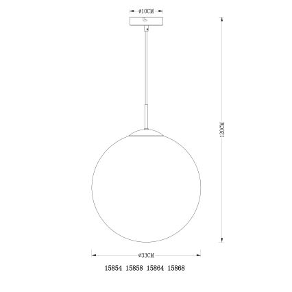 Globo - Lustr na lanku 1xE27/40W/230V pr. 33 cm