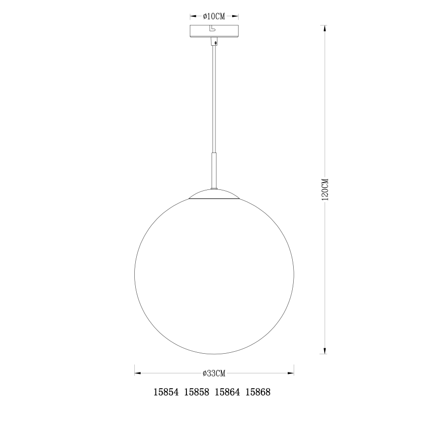 Globo - Lustr na lanku 1xE27/40W/230V pr. 33 cm