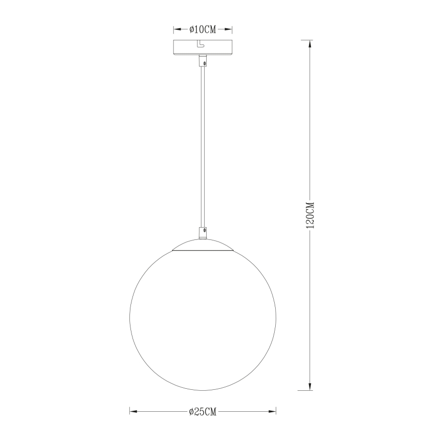Globo - Lustr na lanku 1xE27/40W/230V pr. 25 cm
