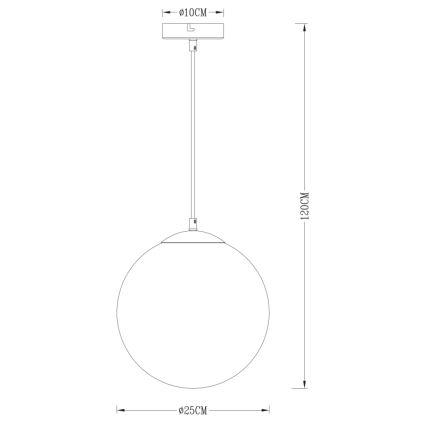 Globo - Lustr na lanku 1xE27/40W/230V pr. 30 cm