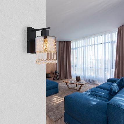 Globo - Nástěnná lampa 1xE27/60W/230V černá