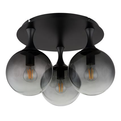 Globo - Přisazený lustr 3xE27/10W/230V pr. 46 cm černá