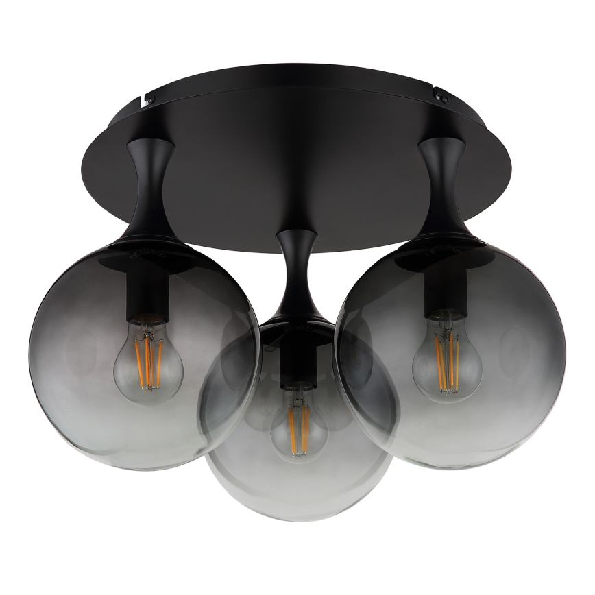 Globo - Přisazený lustr 3xE27/10W/230V pr. 46 cm černá