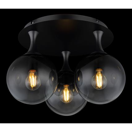 Globo - Přisazený lustr 3xE27/10W/230V pr. 46 cm černá