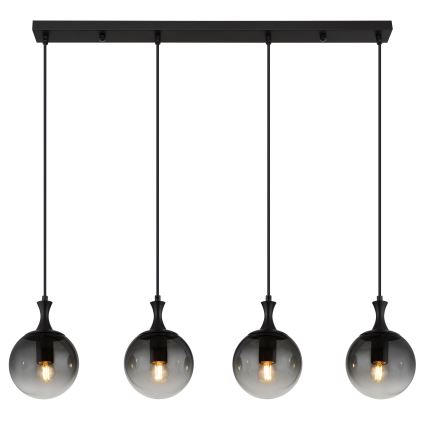 Globo - Lustr na lanku 4xE27/10W/230V černá