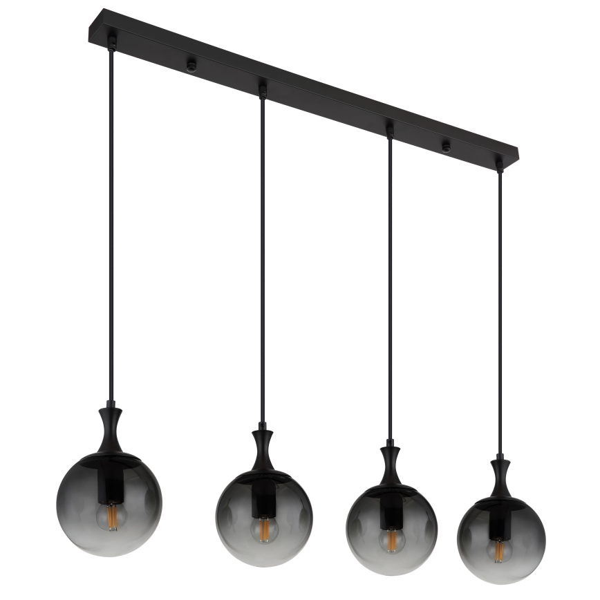 Globo - Lustr na lanku 4xE27/10W/230V černá