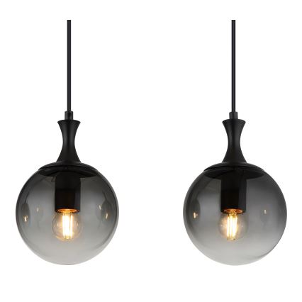 Globo - Lustr na lanku 4xE27/10W/230V černá