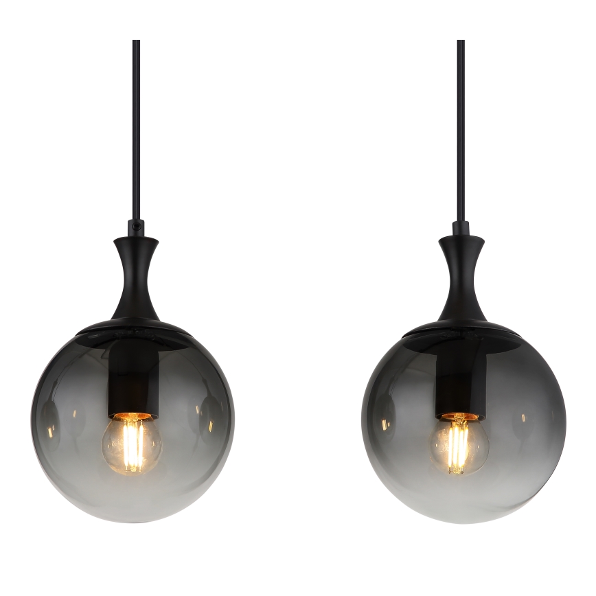 Globo - Lustr na lanku 4xE27/10W/230V černá