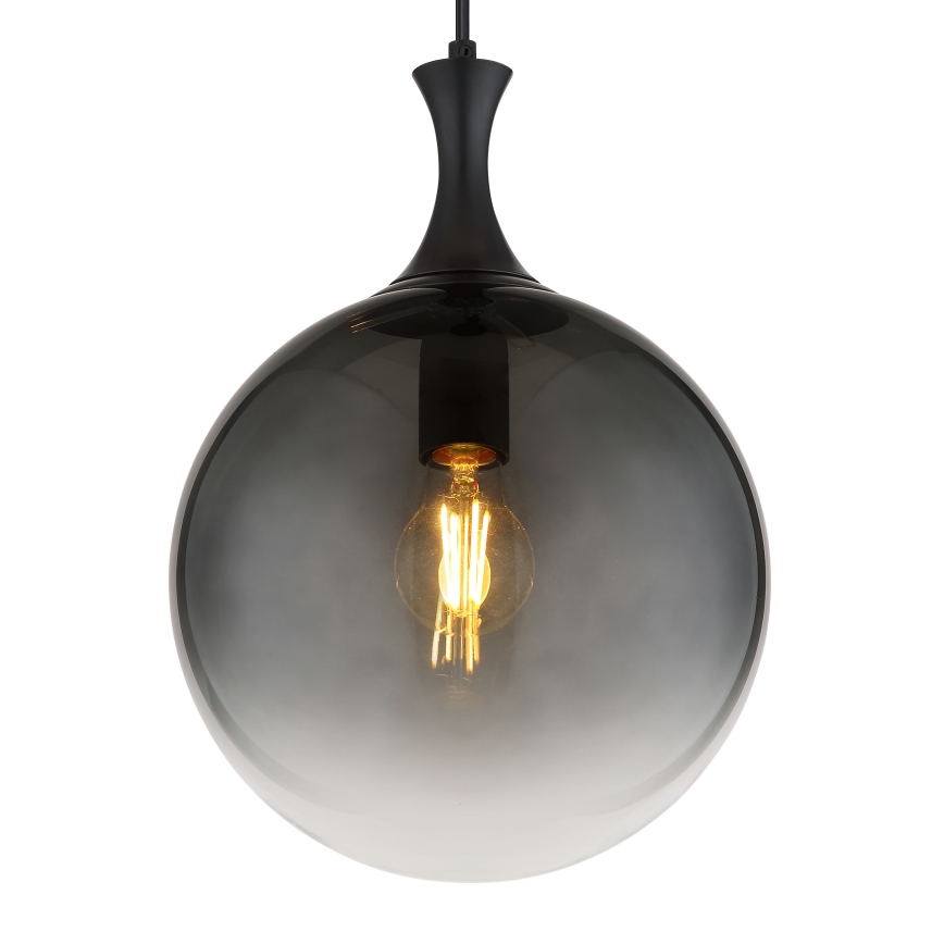 Globo - Lustr na lanku 1xE27/10W/230V pr. 25 cm černá