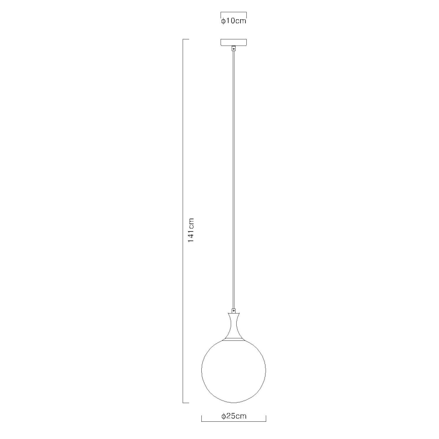 Globo - Lustr na lanku 1xE27/10W/230V pr. 25 cm černá