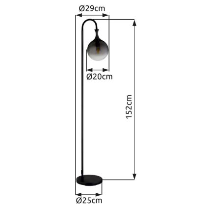 Globo - Stojací lampa 1xE27/10W/230V